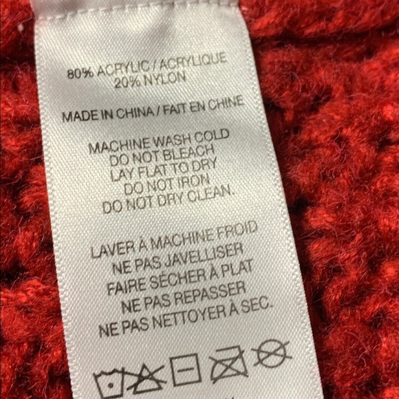 HARLOW Red  Oversized Suéter 3/4 Sleeves  Size M - Picture 9 of 9